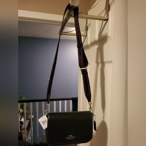 Coach crossbody, nwt, black leather